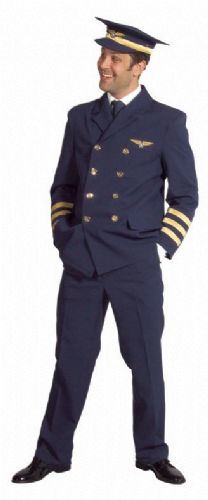 verhuur - carnaval - Uniform - Piloot blauw